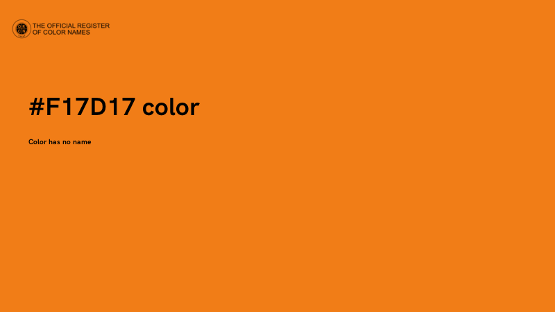 #F17D17 color image