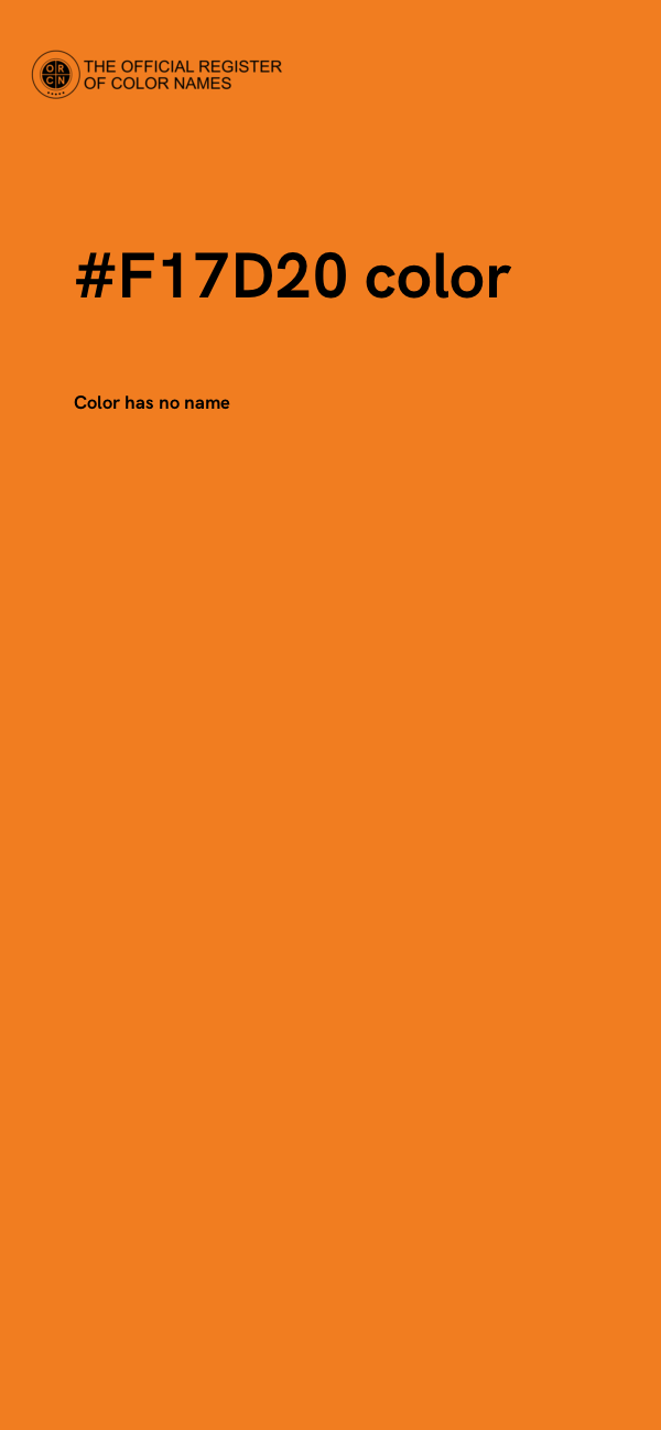 #F17D20 color image