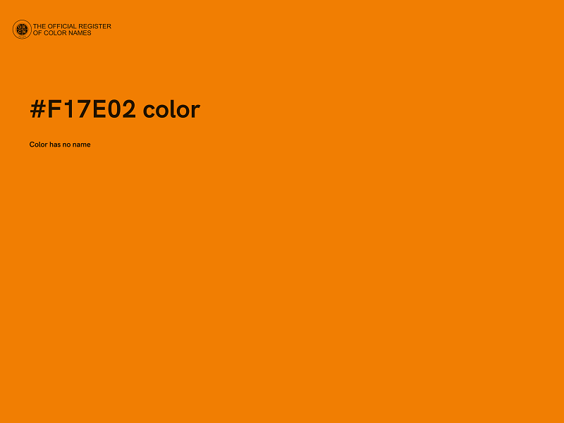 #F17E02 color image