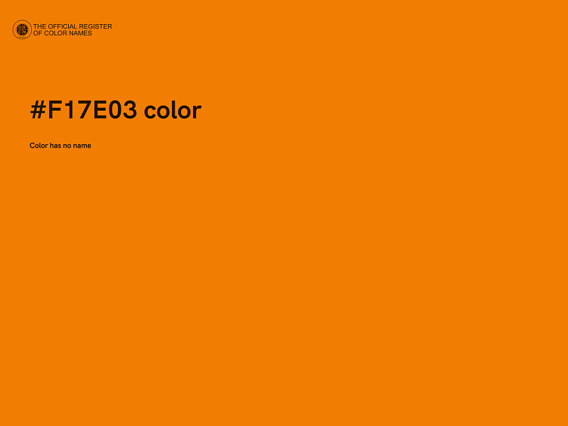 #F17E03 color image