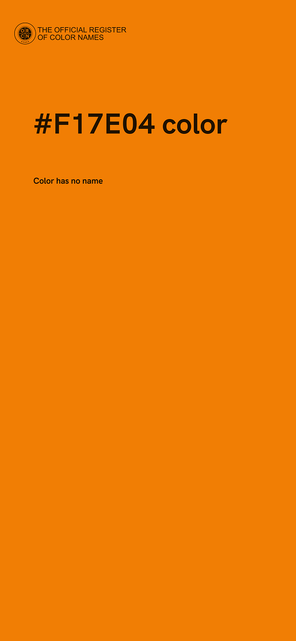 #F17E04 color image