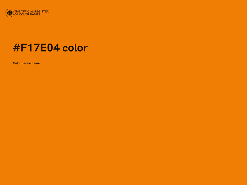 #F17E04 color image