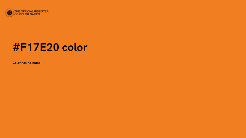 #F17E20 color image