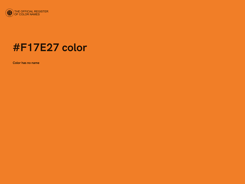 #F17E27 color image