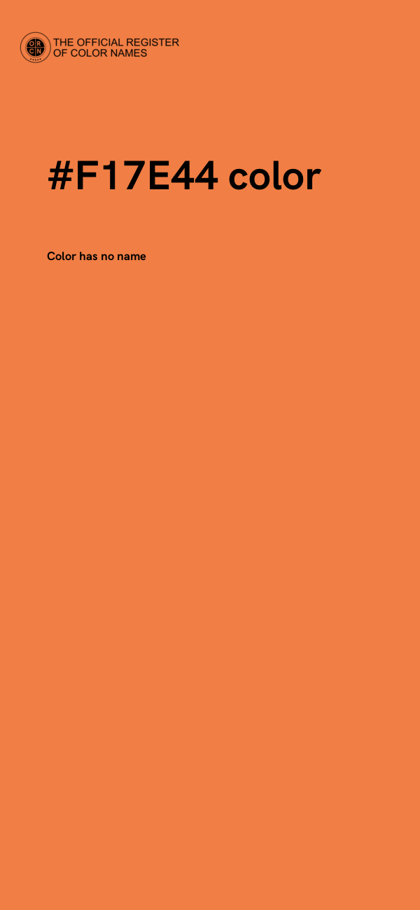 #F17E44 color image