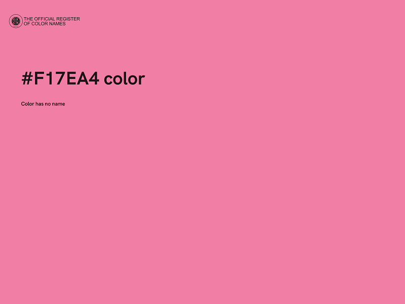 #F17EA4 color image