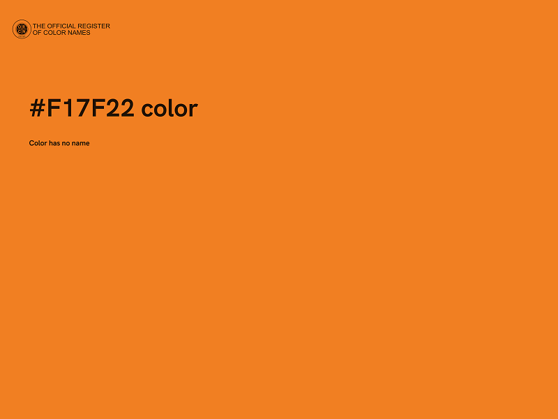 #F17F22 color image