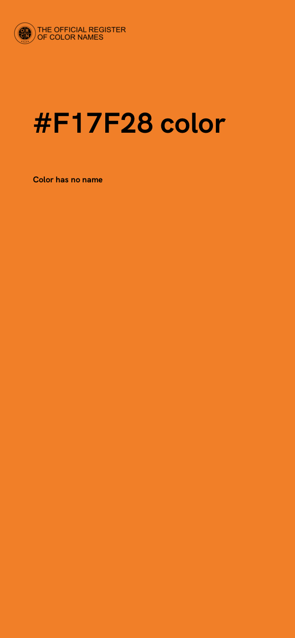 #F17F28 color image
