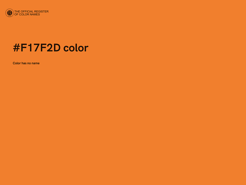 #F17F2D color image