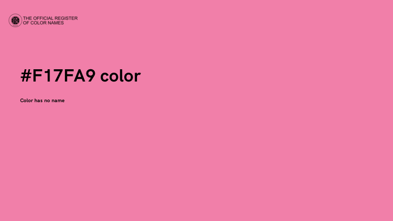 #F17FA9 color image