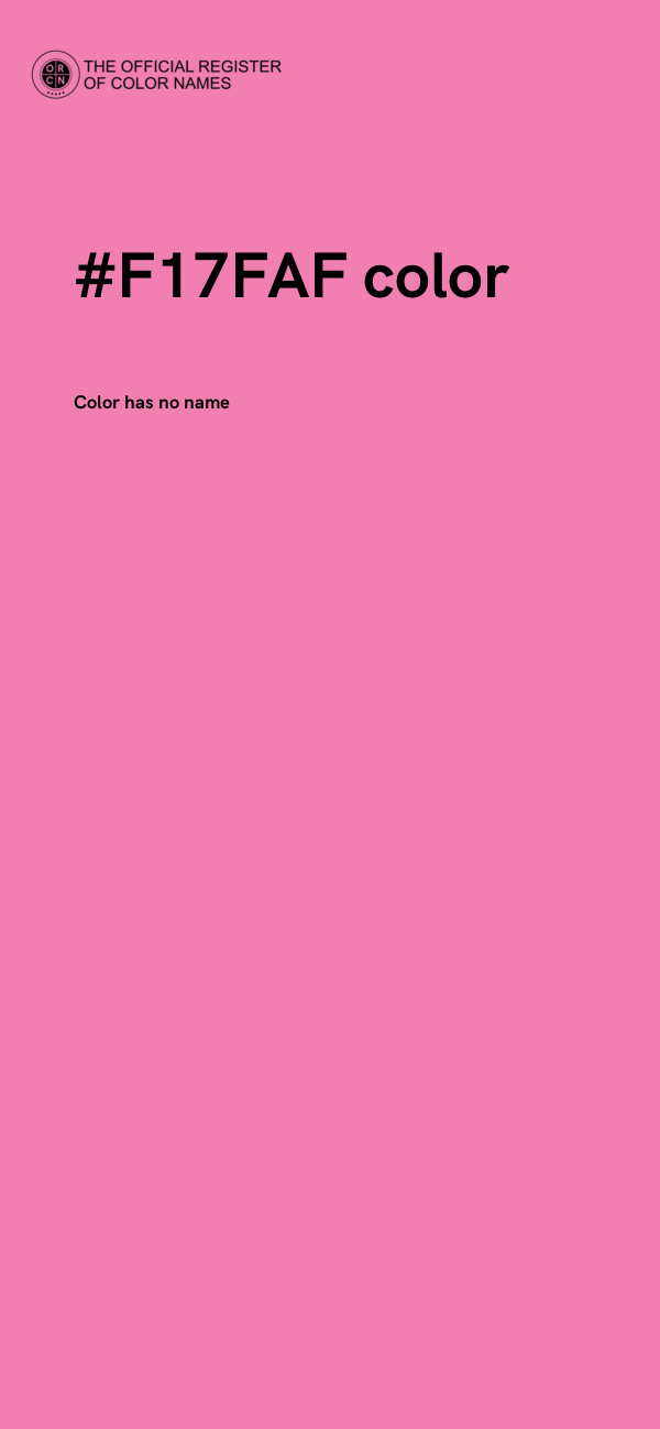 #F17FAF color image