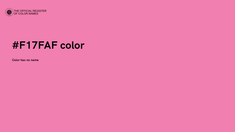 #F17FAF color image