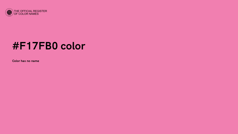 #F17FB0 color image