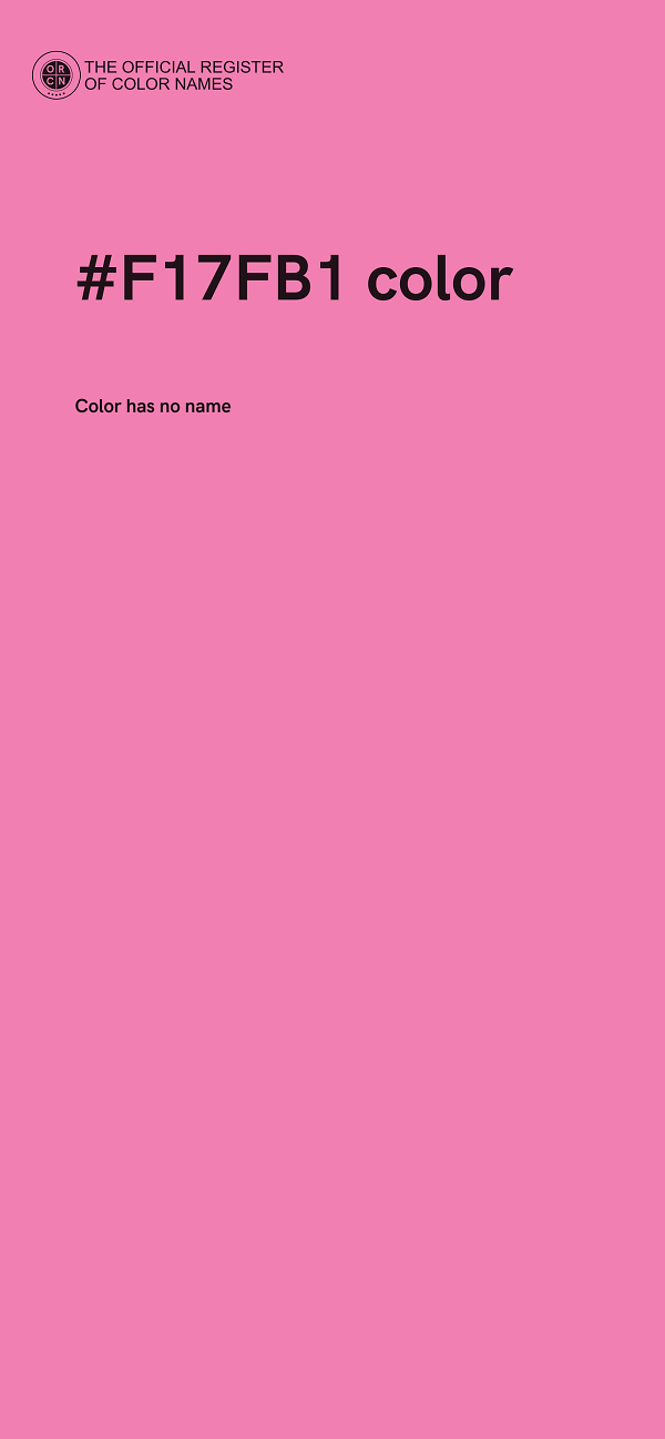 #F17FB1 color image
