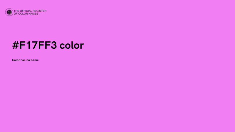 #F17FF3 color image