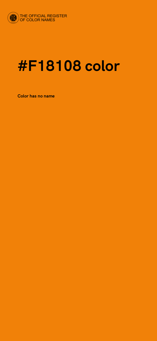 #F18108 color image