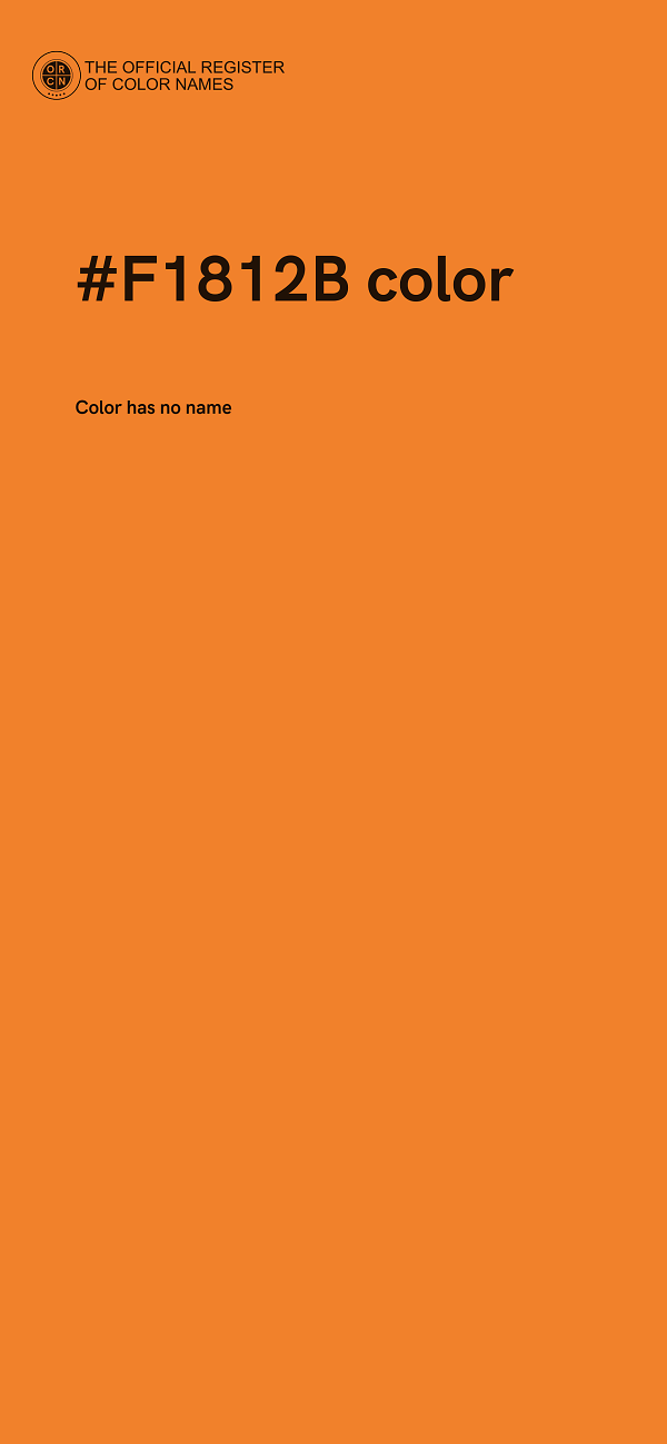 #F1812B color image