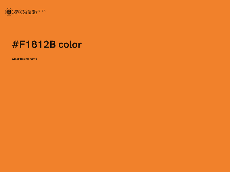 #F1812B color image
