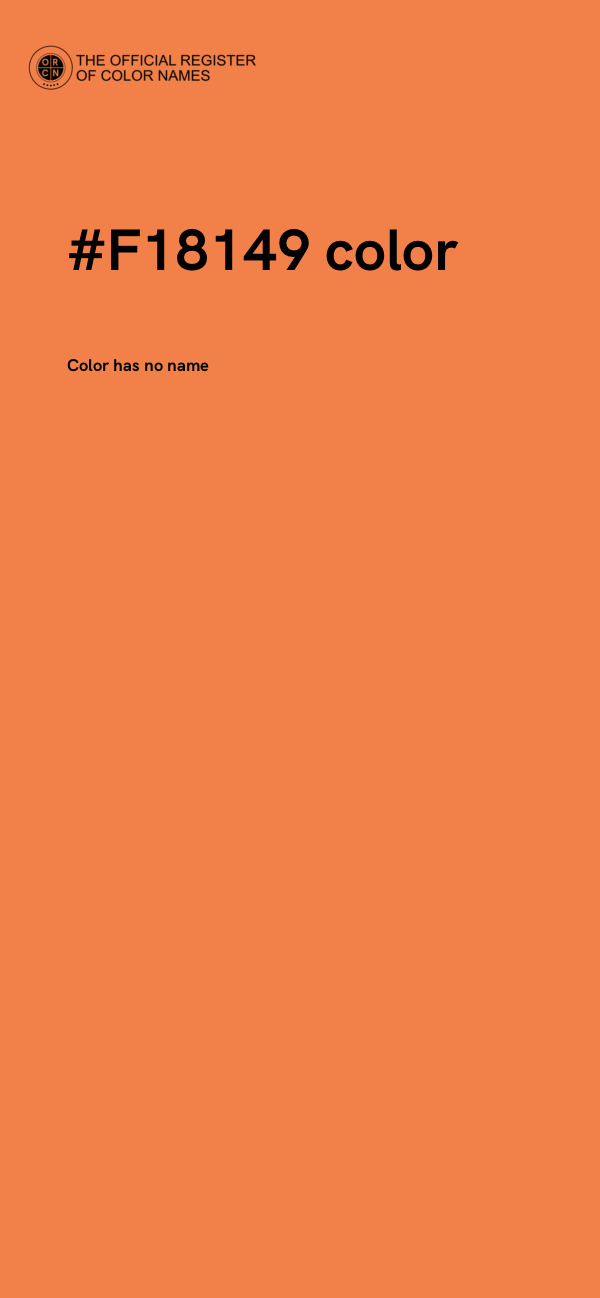#F18149 color image