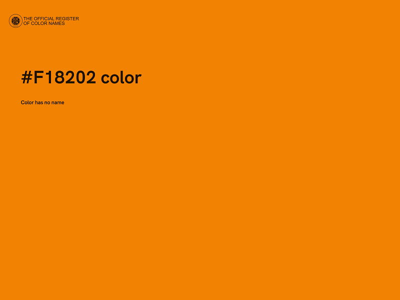 #F18202 color image