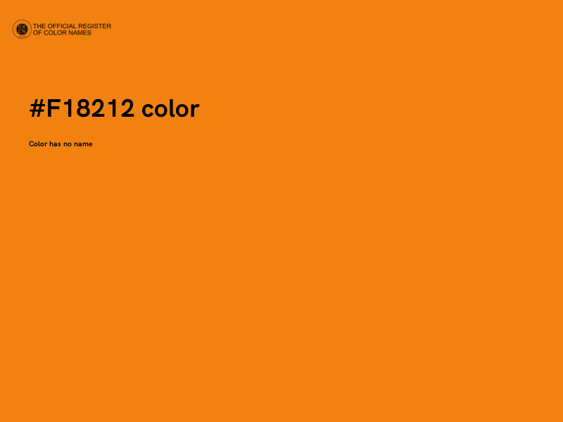 #F18212 color image