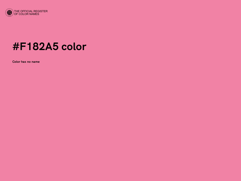 #F182A5 color image