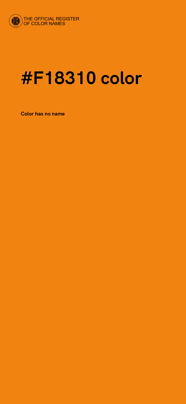 #F18310 color image
