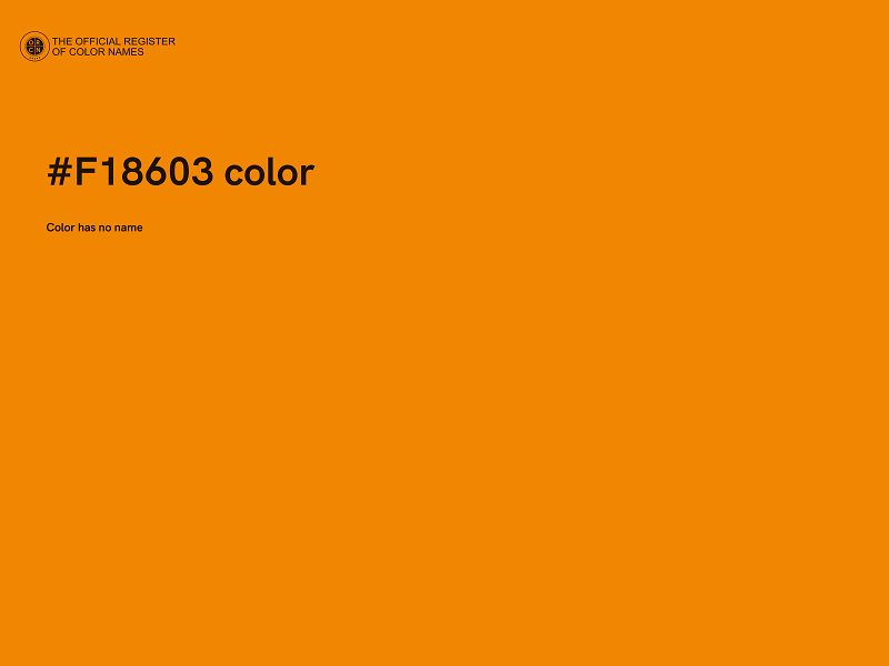 #F18603 color image
