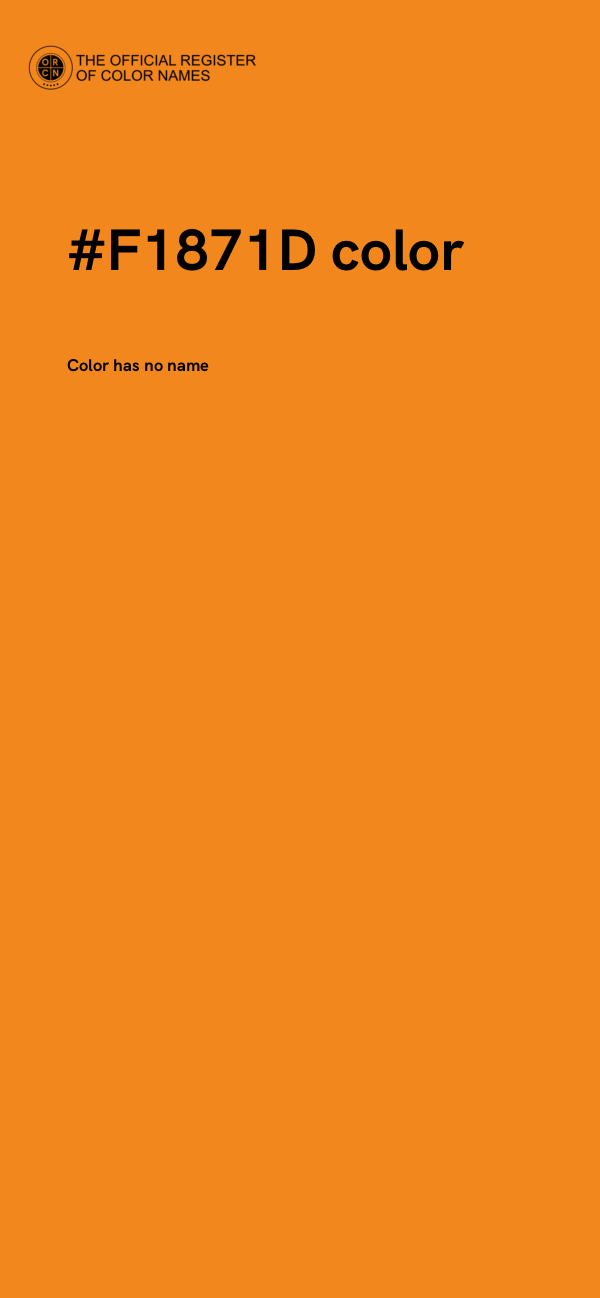 #F1871D color image