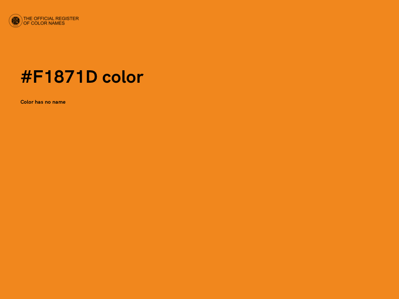 #F1871D color image