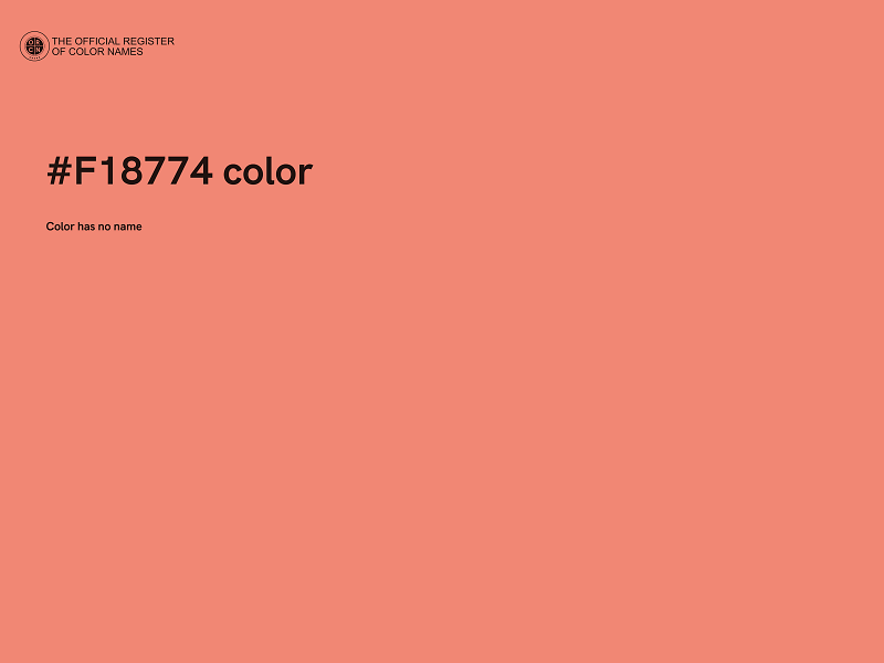 #F18774 color image