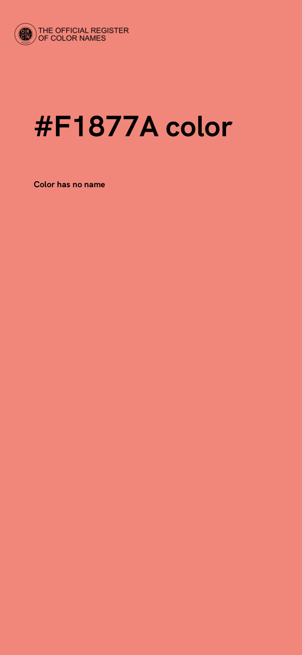 #F1877A color image