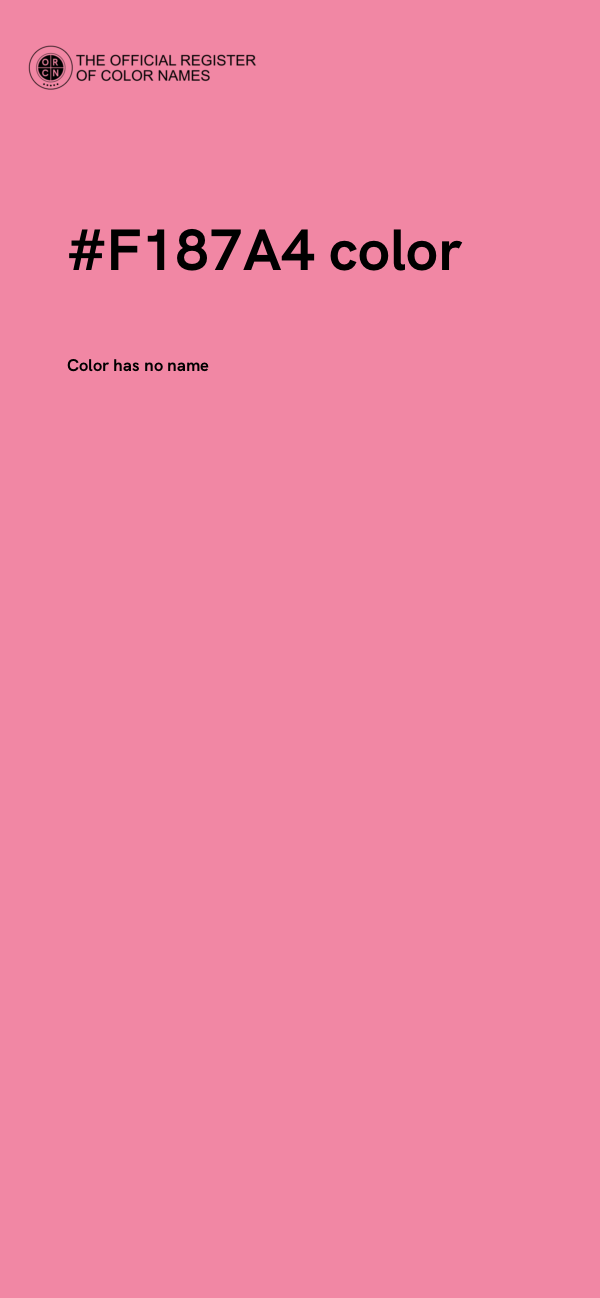 #F187A4 color image