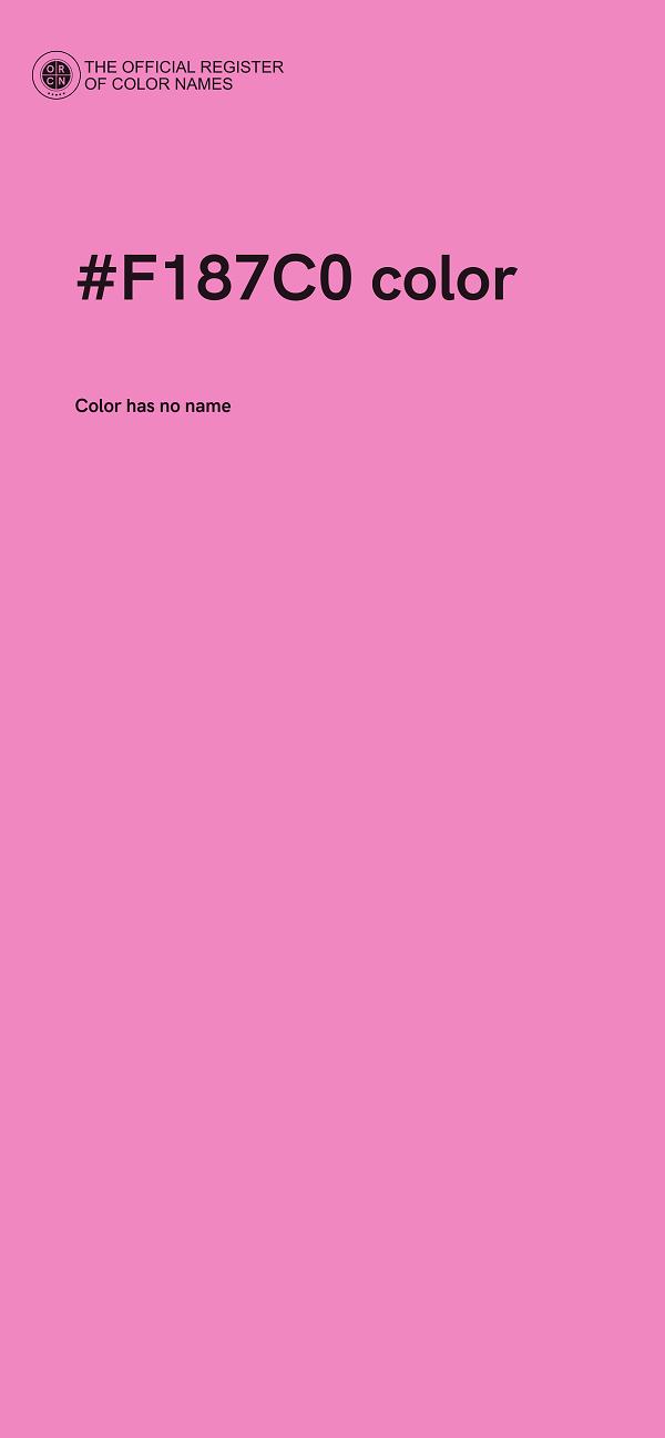 #F187C0 color image