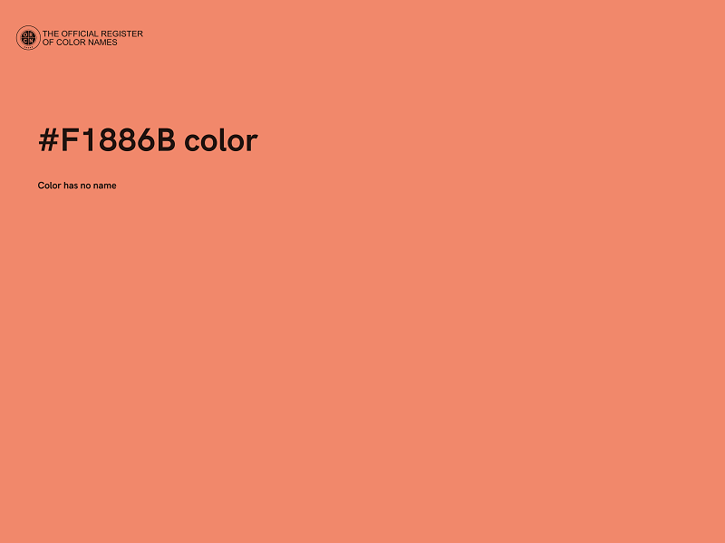 #F1886B color image