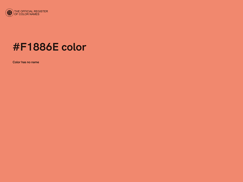 #F1886E color image