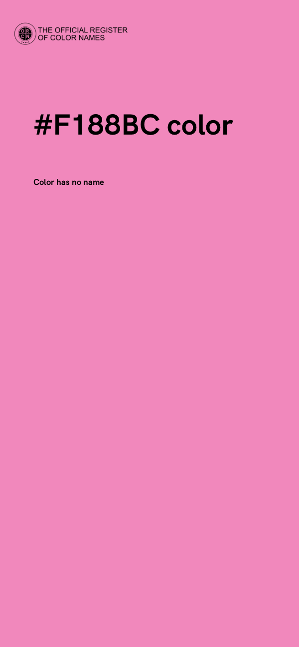 #F188BC color image