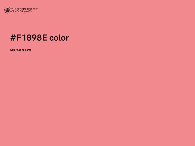 #F1898E color image