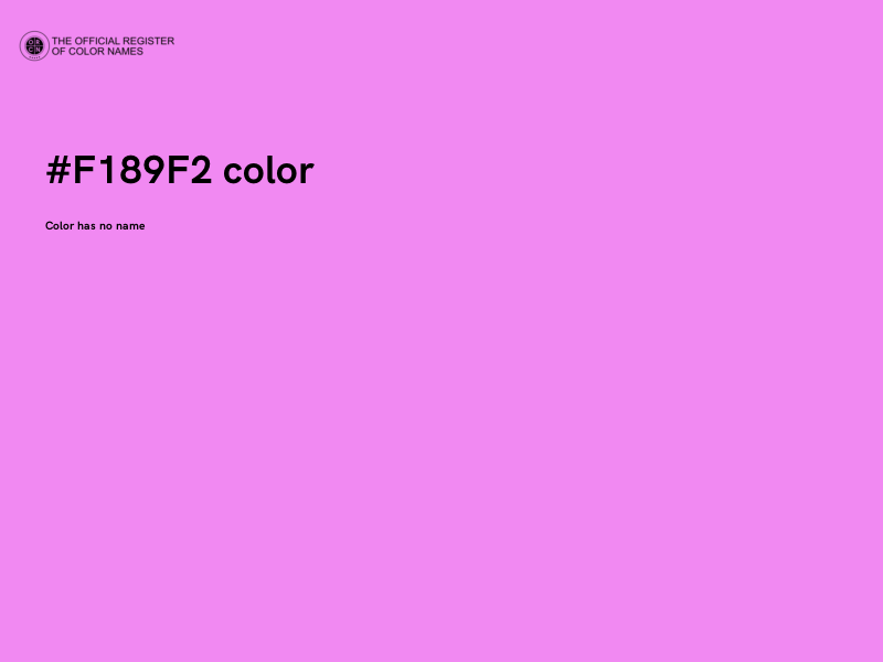 #F189F2 color image