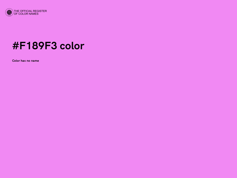 #F189F3 color image