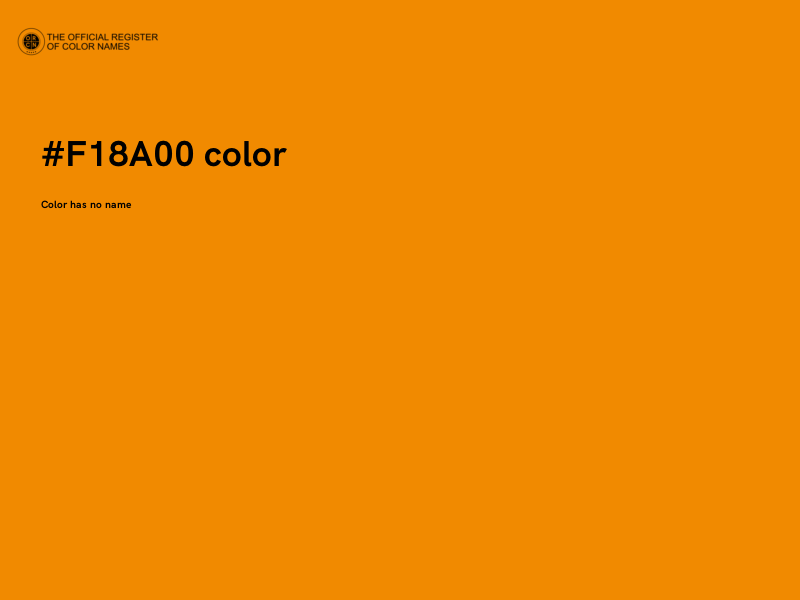 #F18A00 color image