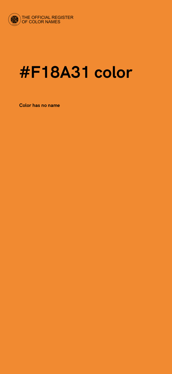 #F18A31 color image
