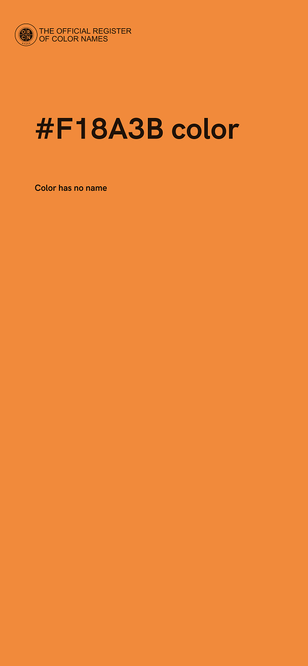 #F18A3B color image