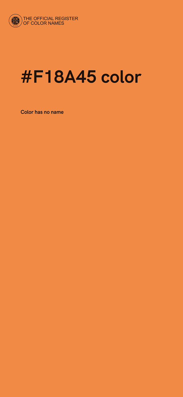 #F18A45 color image