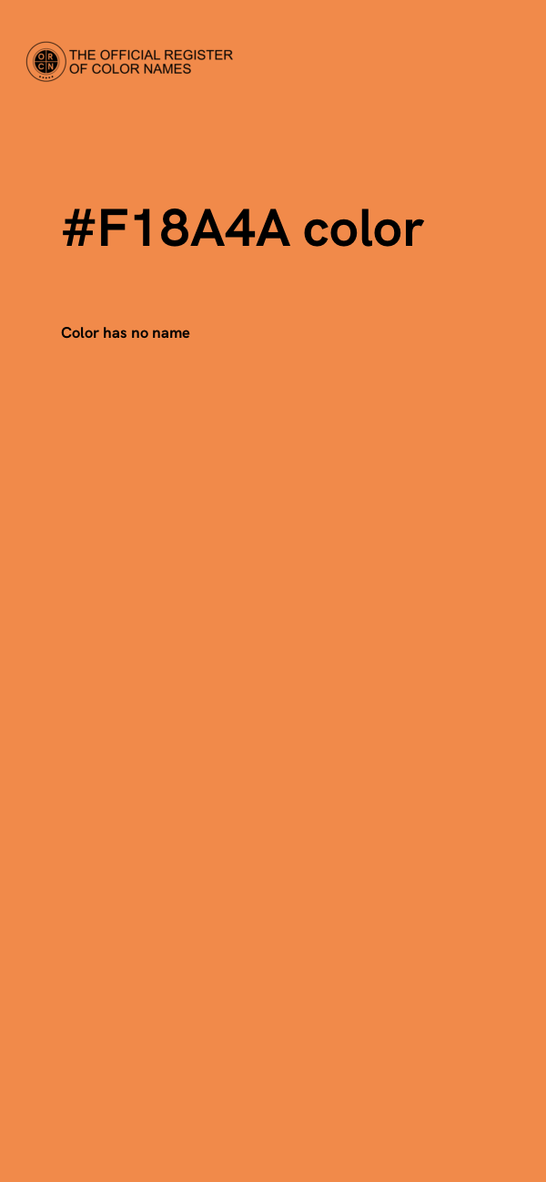 #F18A4A color image