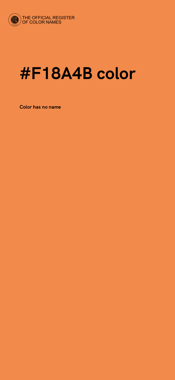 #F18A4B color image