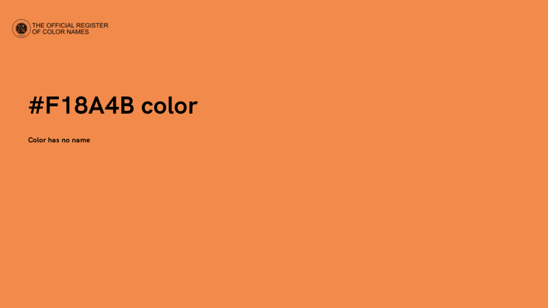 #F18A4B color image