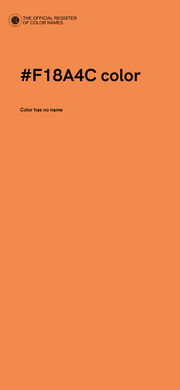 #F18A4C color image