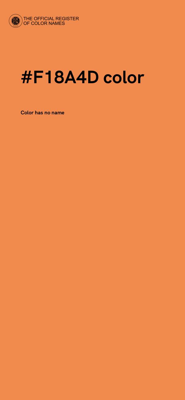 #F18A4D color image