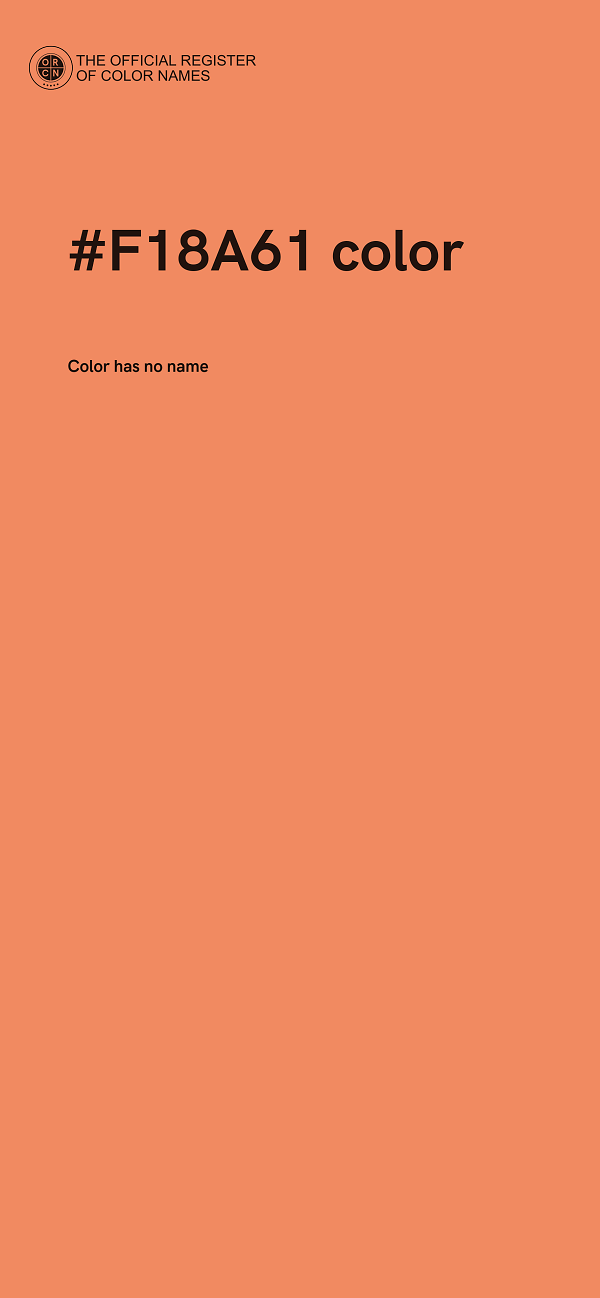 #F18A61 color image